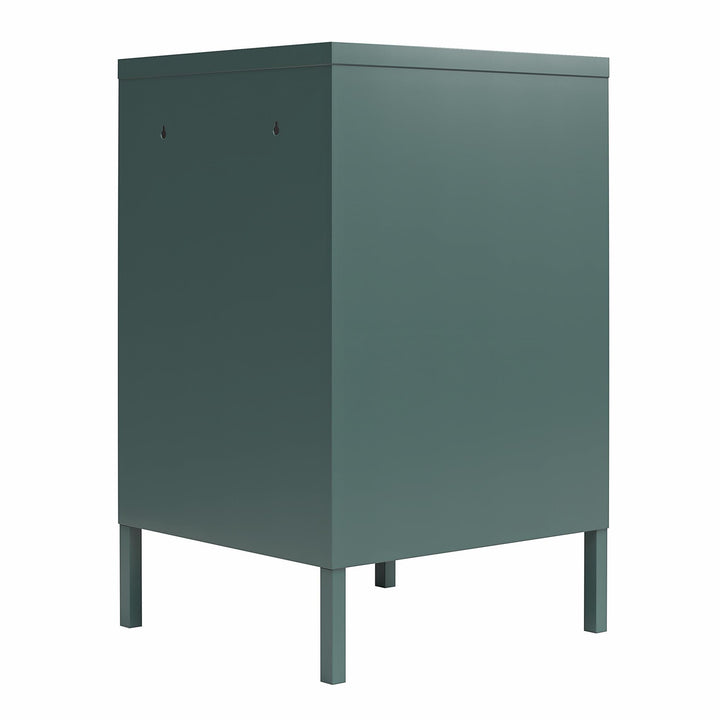 Cache 1 Door Metal Locker End Table - Hunter Green/Silver Pine