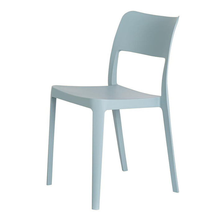 La Vie Stackable Armless Chair, Set of 2 - Baby Blue Lagoon