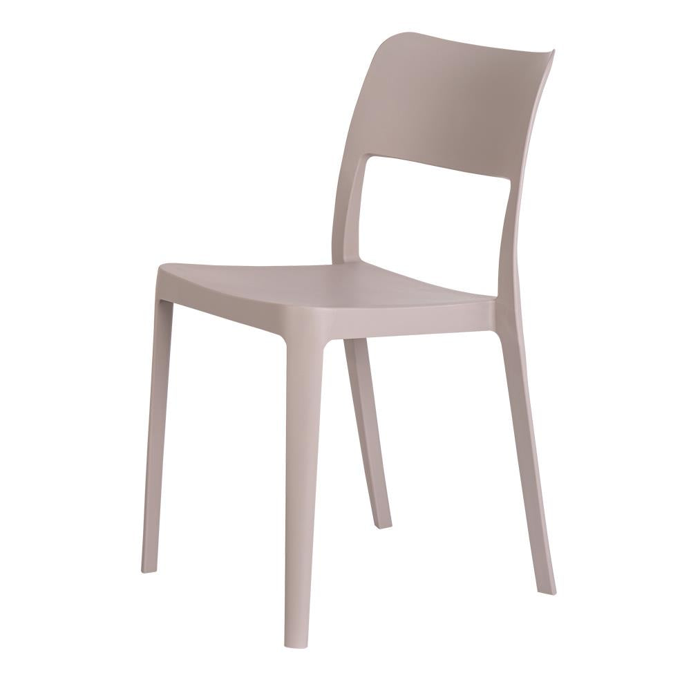 La Vie Stackable Armless Chair, Set of 2 - Taupe Lagoon