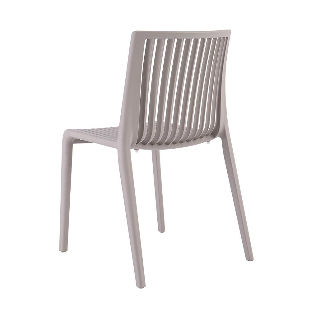 Milos Stackable Side Chair, Set of 2 - Taupe Lagoon