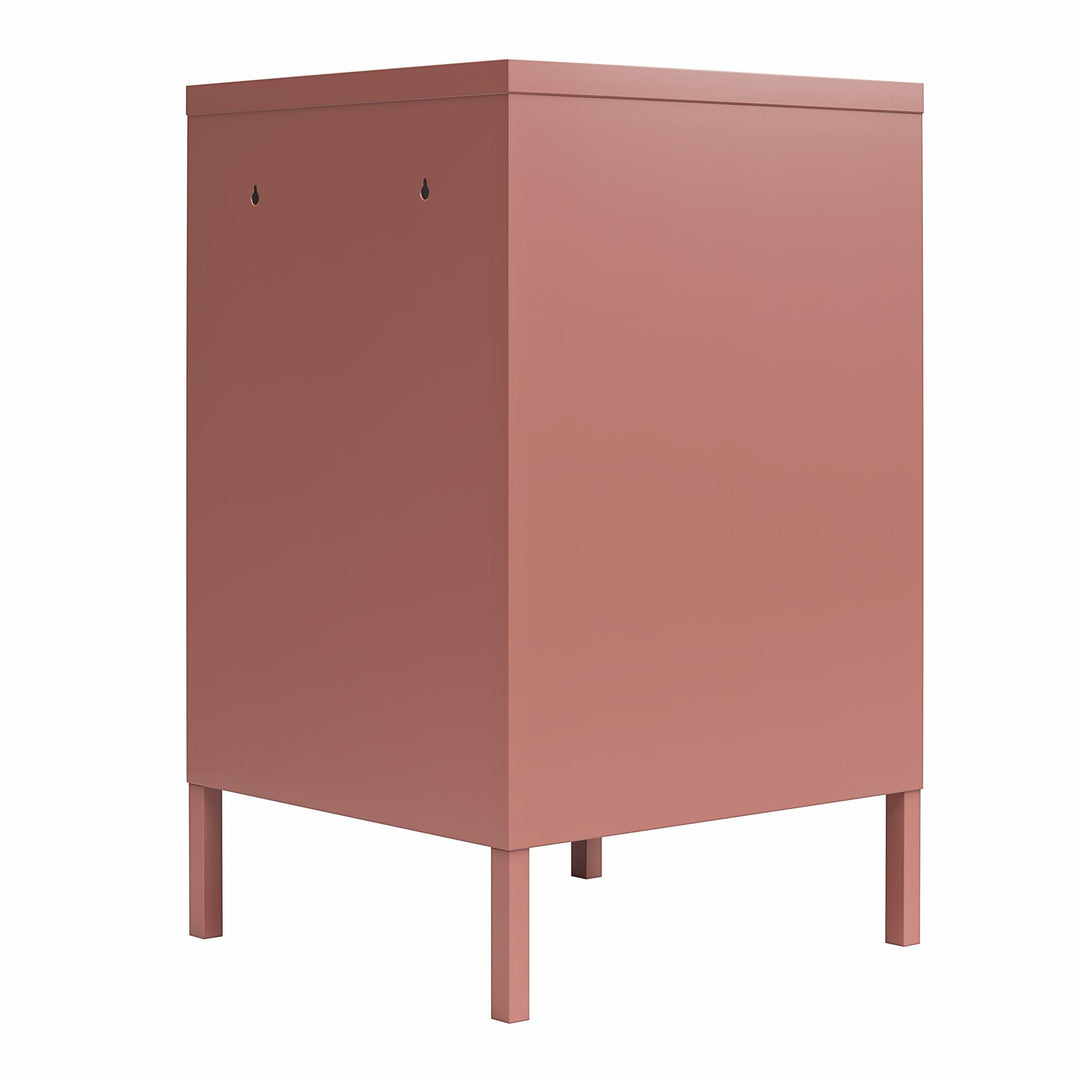 Cache 1 Door Metal Locker End Table - Dusty Rose