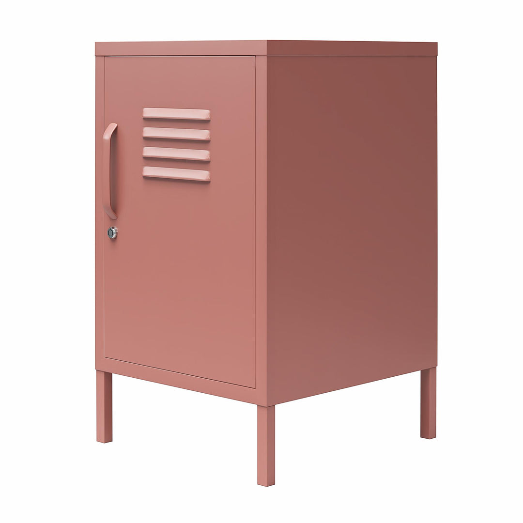 Cache 1 Door Metal Locker End Table - Dusty Rose