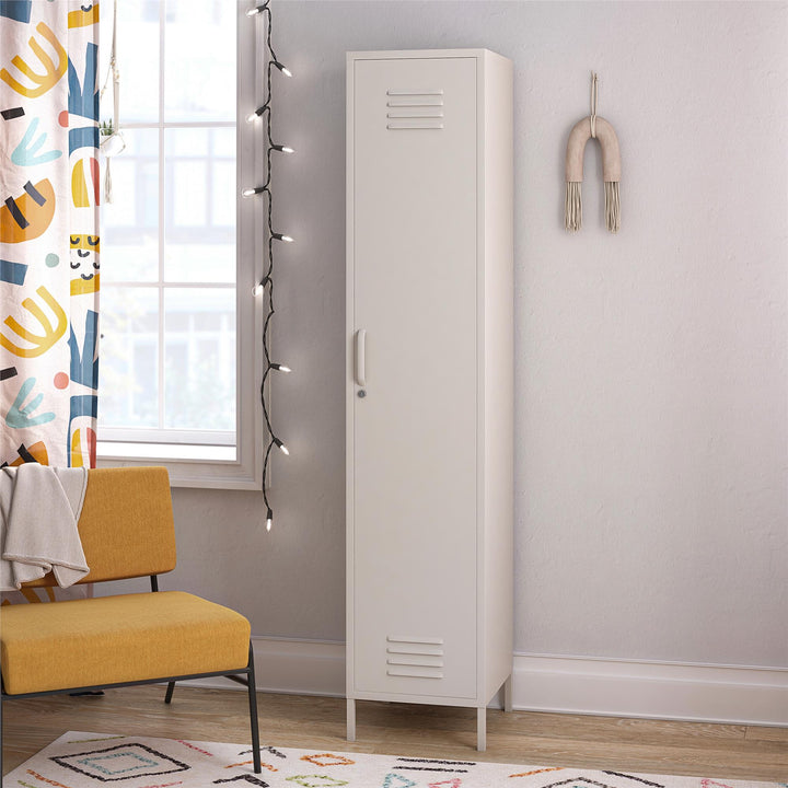 Cache Single Metal Locker Storage Cabinet - Parchment