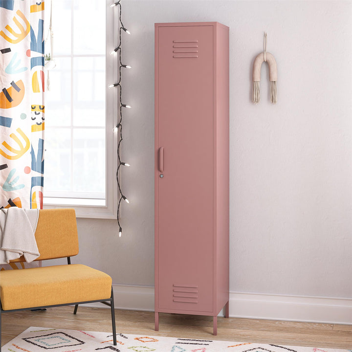 Cache Single Metal Locker Storage Cabinet - Dusty Rose