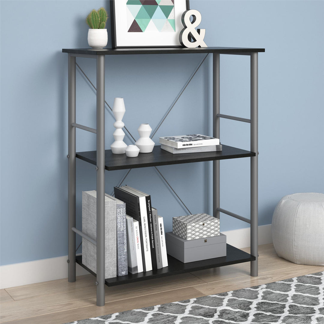 small 3 shelf bookcase - Black Oak