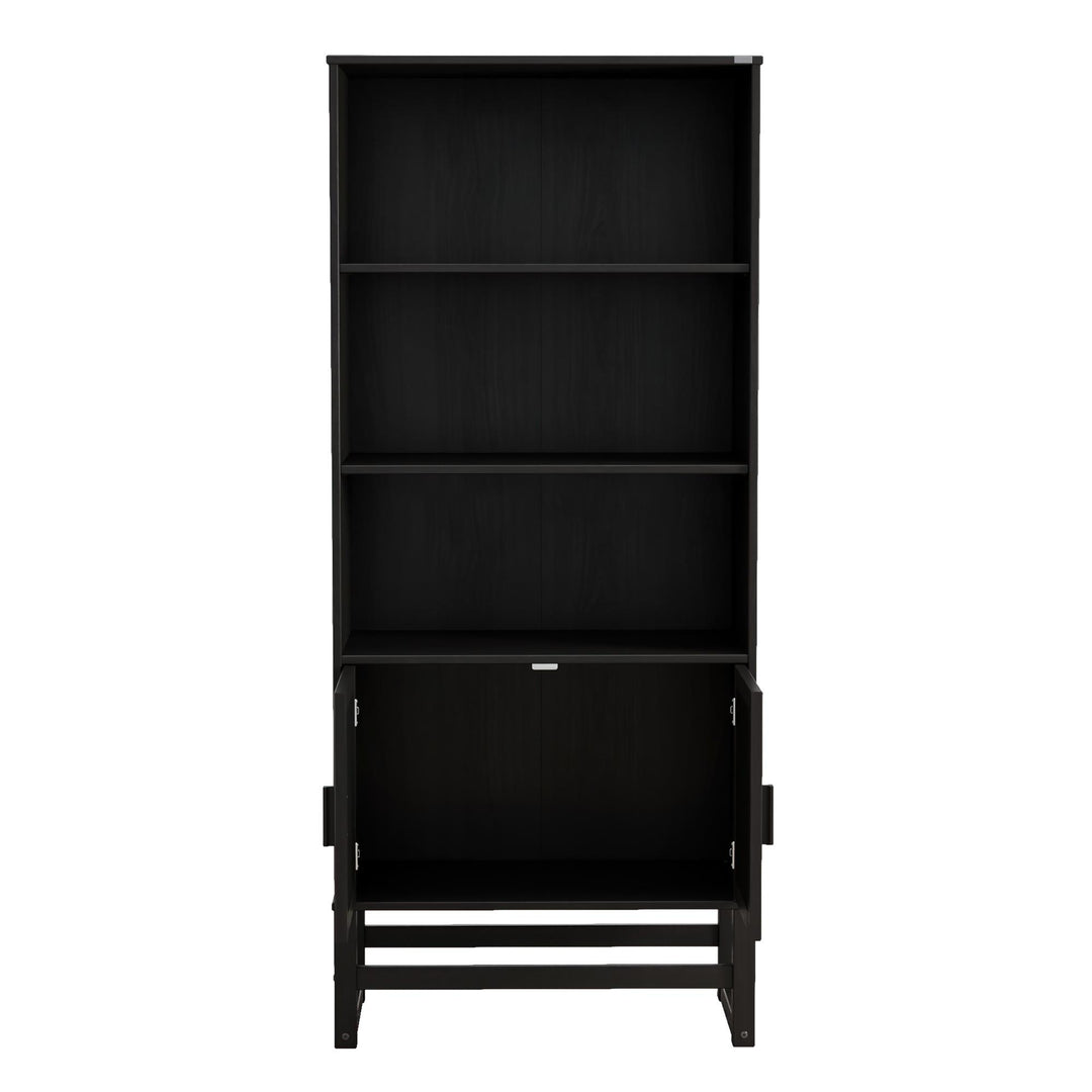 Talo 3 Shelf Bookcase with Closed Storage - Espresso
