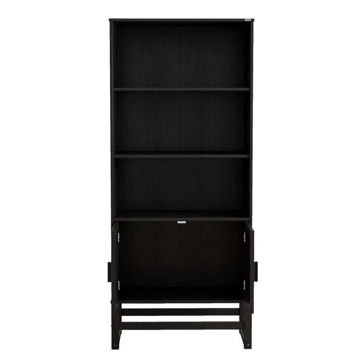 Talo 3 Shelf Bookcase with Closed Storage - Espresso