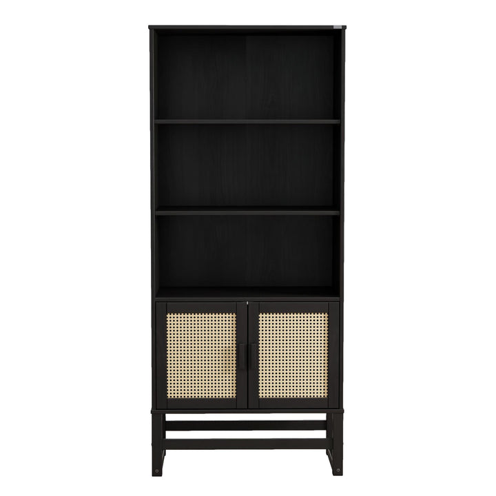 Talo 3 Shelf Bookcase with Closed Storage - Espresso