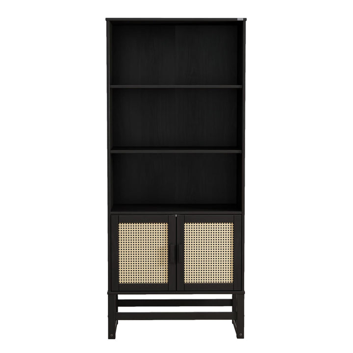 Talo 3 Shelf Bookcase with Closed Storage - Espresso