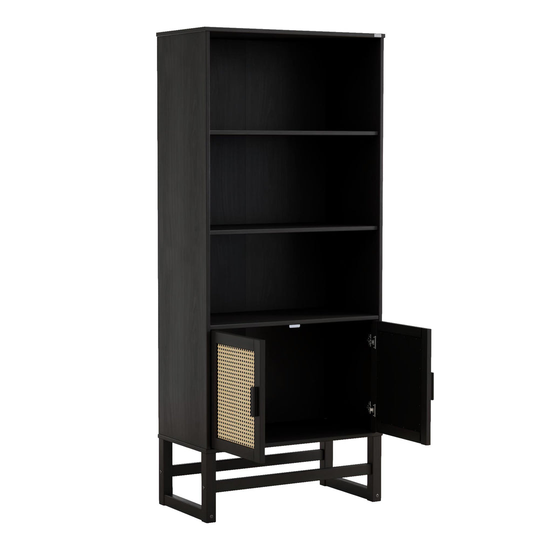 Talo 3 Shelf Bookcase with Closed Storage - Espresso