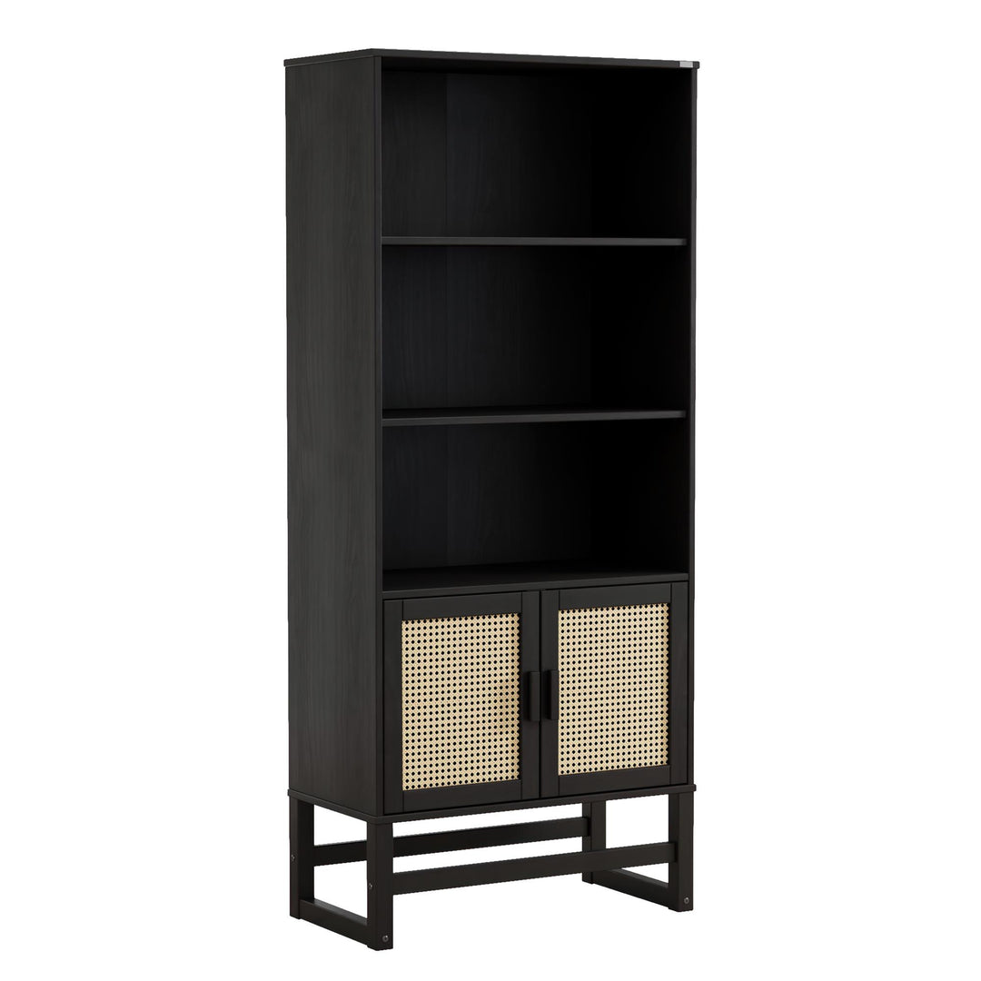 Talo 3 Shelf Bookcase with Closed Storage - Espresso