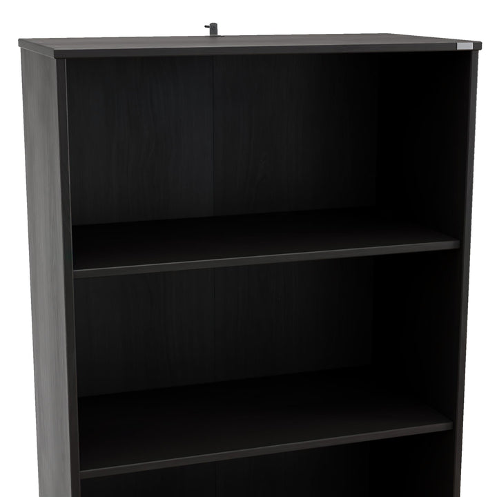 Talo 3 Shelf Bookcase with Closed Storage - Espresso