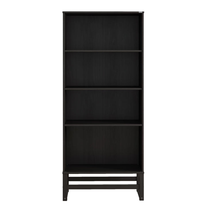 Talo 4 Shelf Bookcase with Open Storage - Espresso