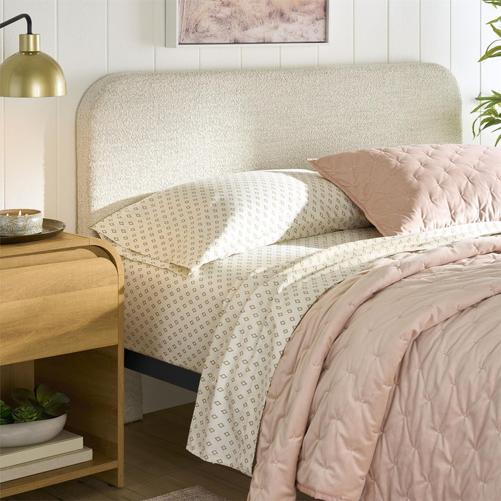 Juliet Full/Queen Boucle Headboard - Ivory Boucle - Full/Queen