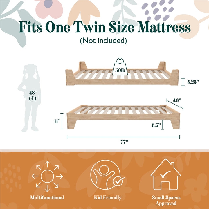 Maverick Kids Montessori Flip Bed - Natural - Twin