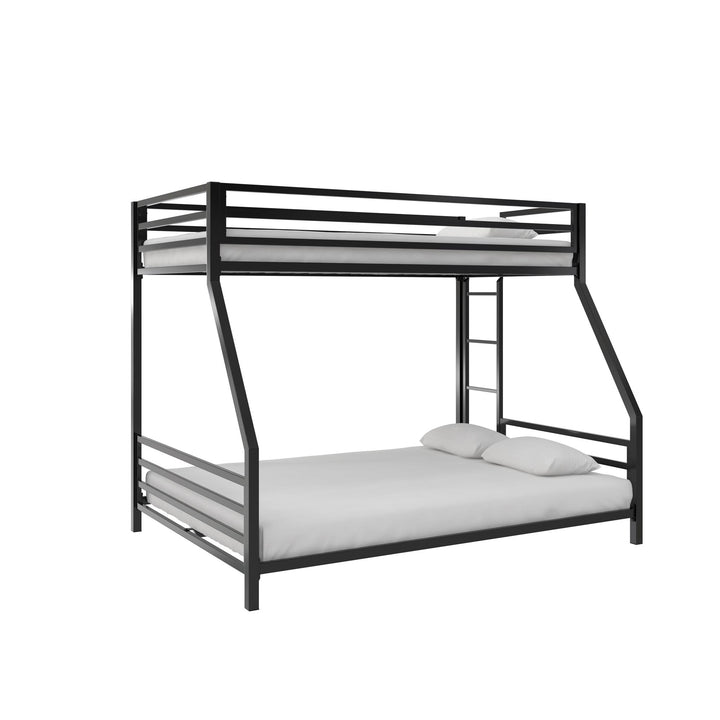Signature Sleep Coen Metal Bunk Bed, Twin/Full, Black - Black - Twin-Over-Full