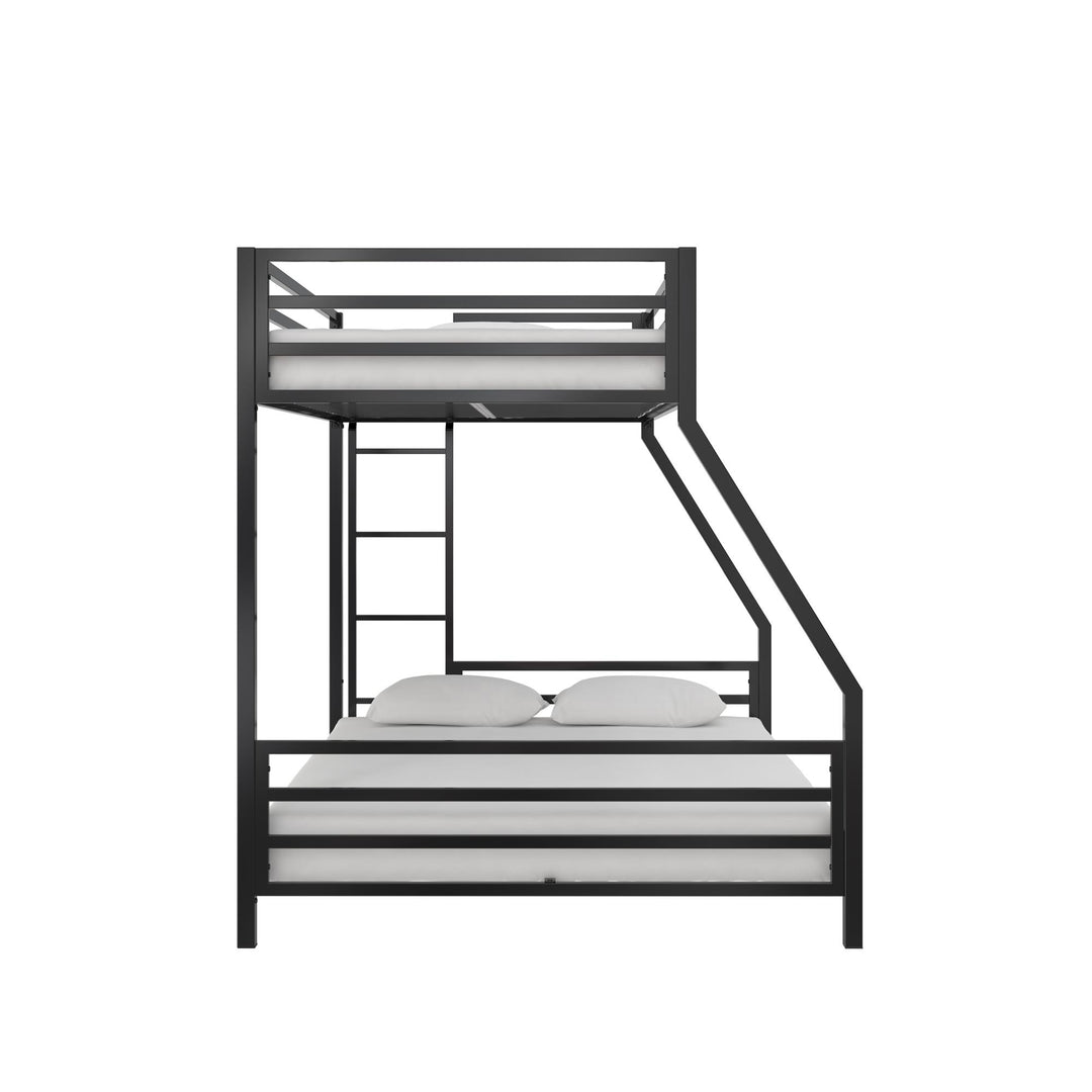 Signature Sleep Coen Metal Bunk Bed, Twin/Full, Black - Black - Twin-Over-Full