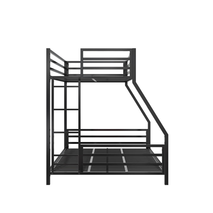 Signature Sleep Coen Metal Bunk Bed, Twin/Full, Black - Black - Twin-Over-Full