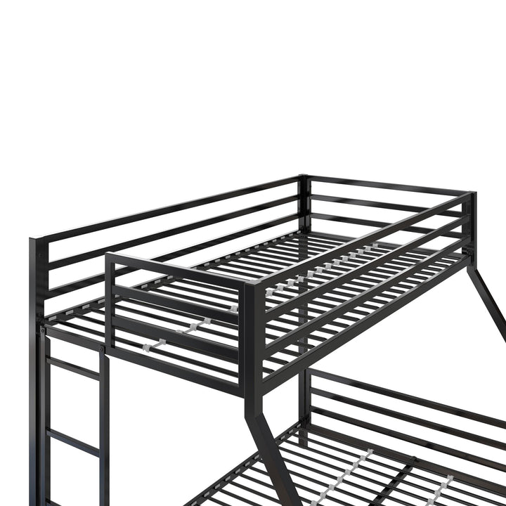 Signature Sleep Coen Metal Bunk Bed, Twin/Full, Black - Black - Twin-Over-Full