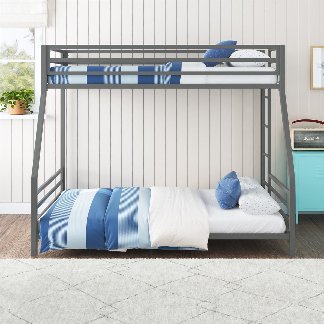 Signature Sleep Coen Metal Bunk Bed, Twin/Full, Silver - Silver - Twin-Over-Full