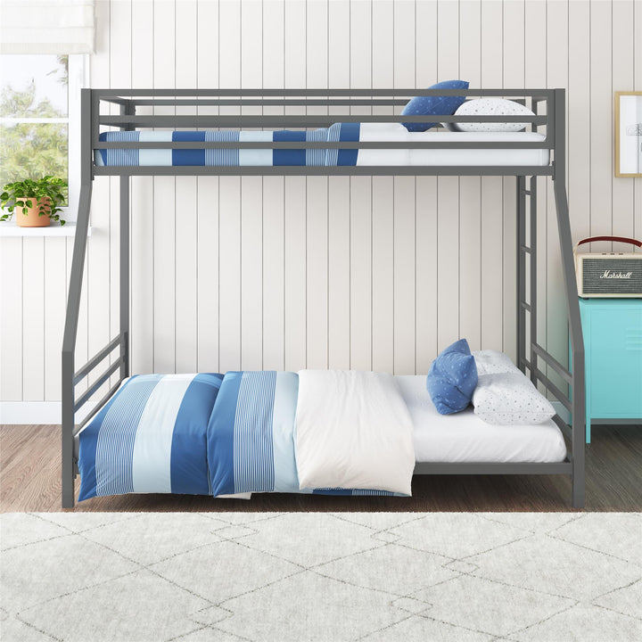 Signature Sleep Coen Metal Bunk Bed, Twin/Full, Silver - Silver - Twin-Over-Full