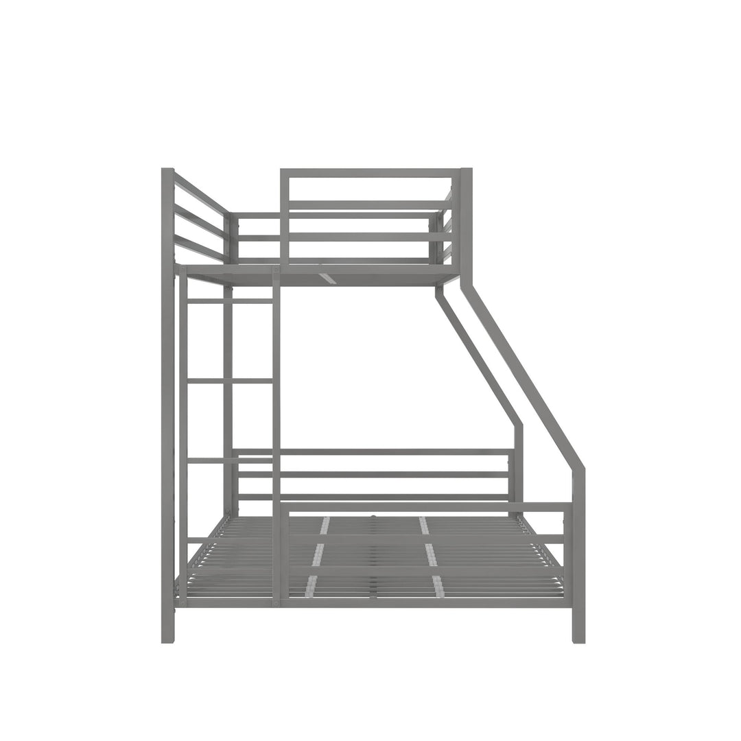 Signature Sleep Coen Metal Bunk Bed, Twin/Full, Silver - Silver - Twin-Over-Full