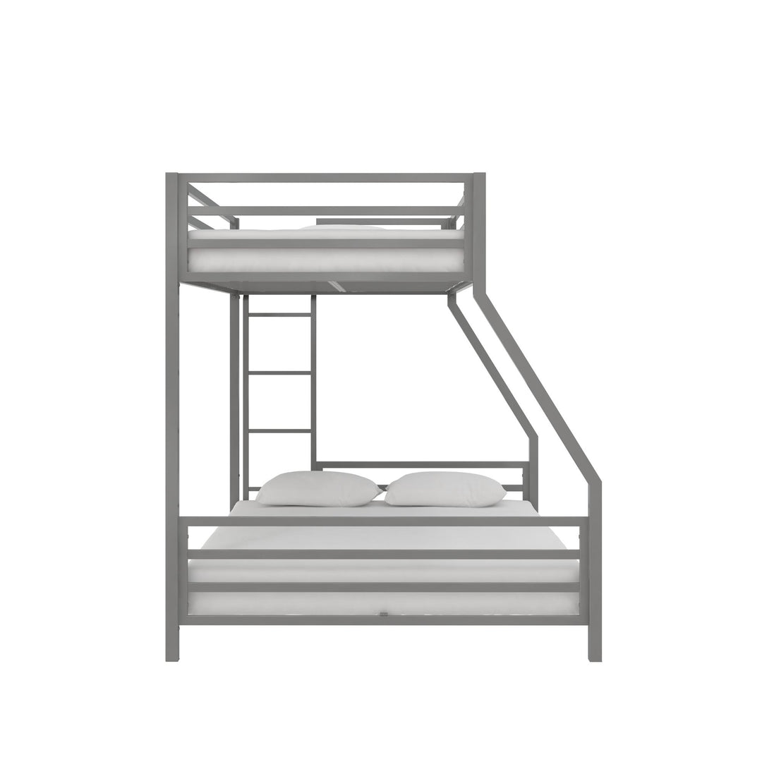 Signature Sleep Coen Metal Bunk Bed, Twin/Full, Silver - Silver - Twin-Over-Full