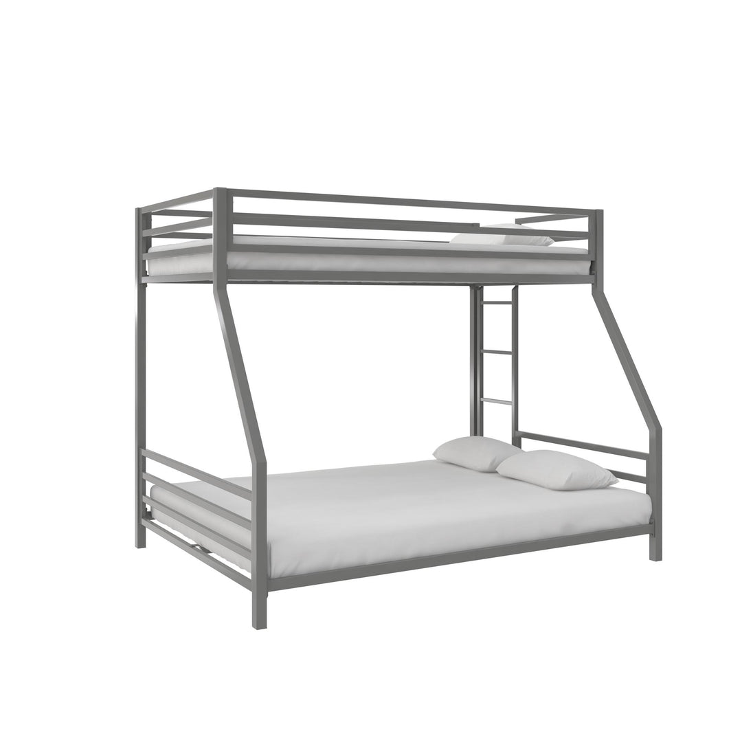 Signature Sleep Coen Metal Bunk Bed, Twin/Full, Silver - Silver - Twin-Over-Full