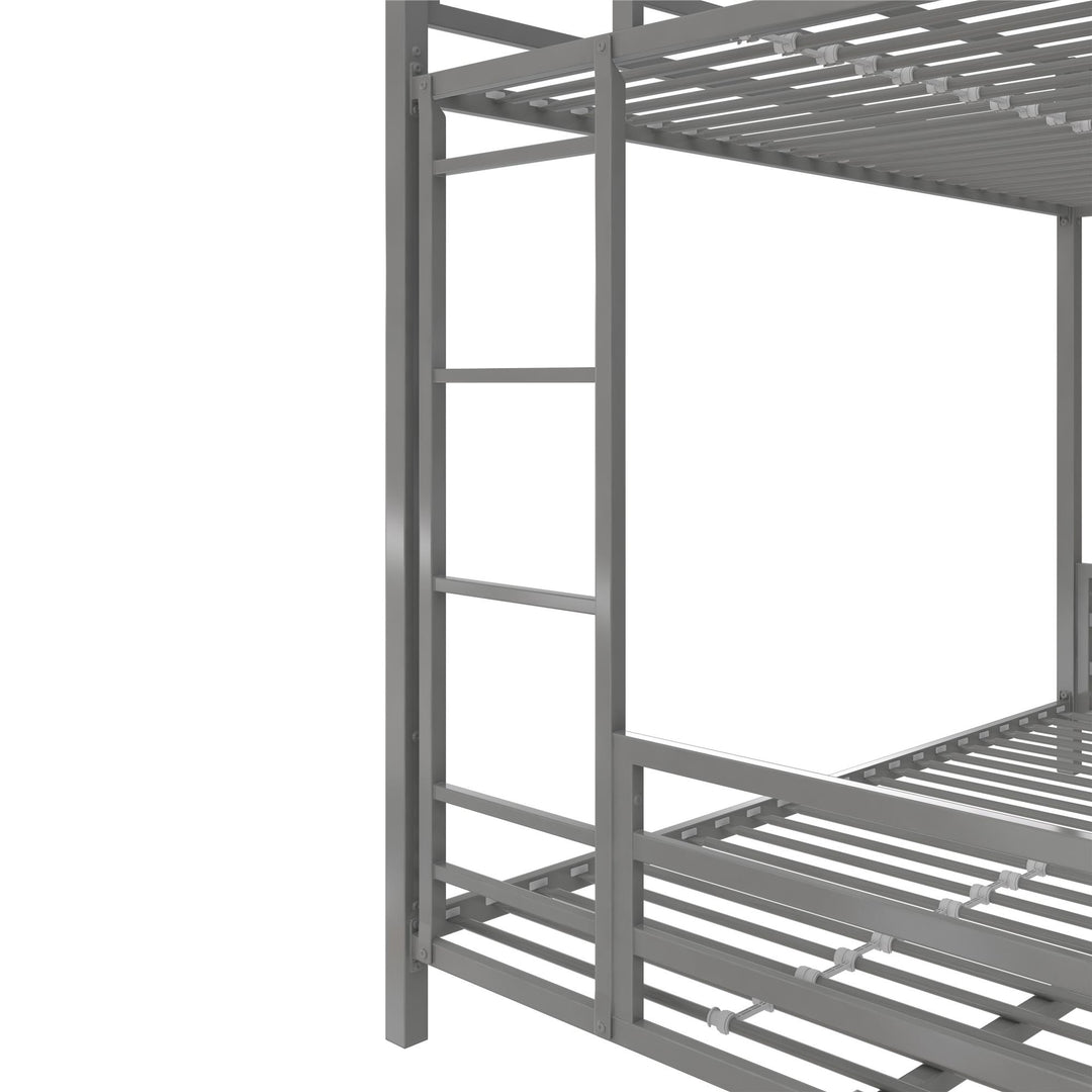 Signature Sleep Coen Metal Bunk Bed, Twin/Full, Silver - Silver - Twin-Over-Full