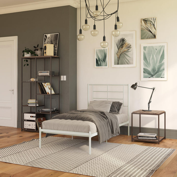 Praxis Metal Bed - White - Twin