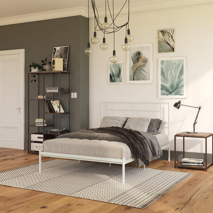 Jensen Metal Bed - White - Queen