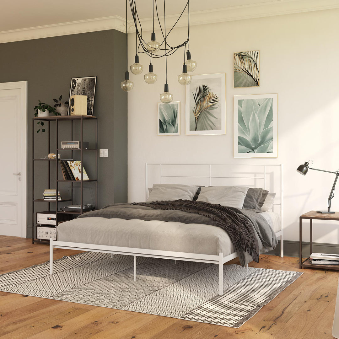 Jensen Metal Bed - White - King