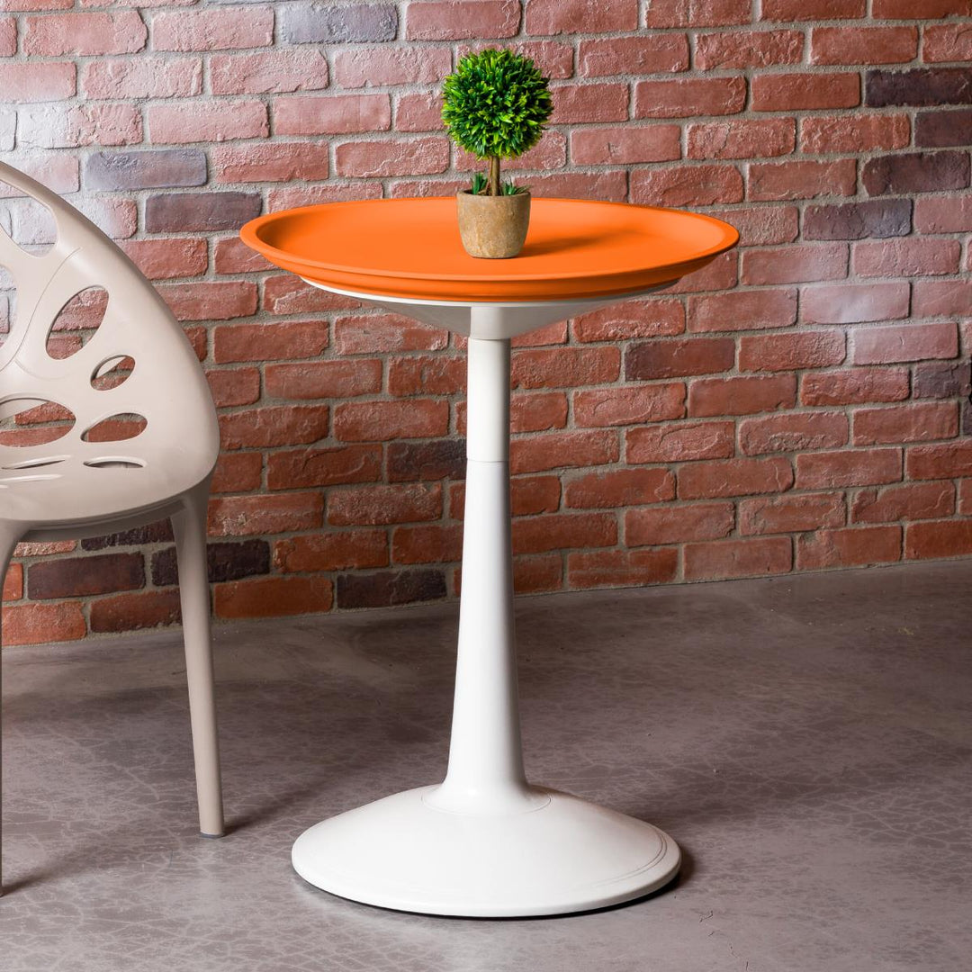 Sprout Round Asjustable Side Table - Orange Lagoon