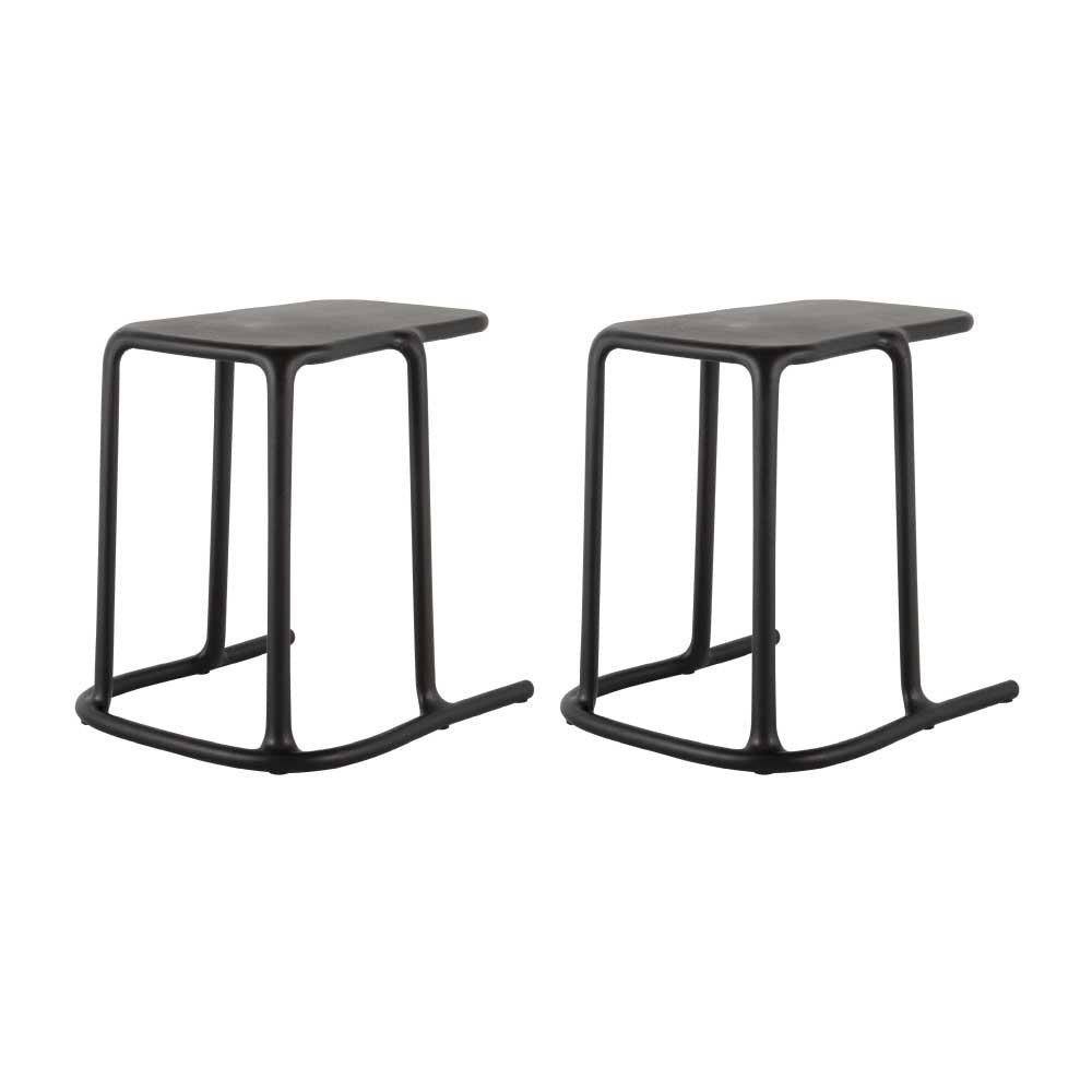 Uno C-Shape Side Table - Black