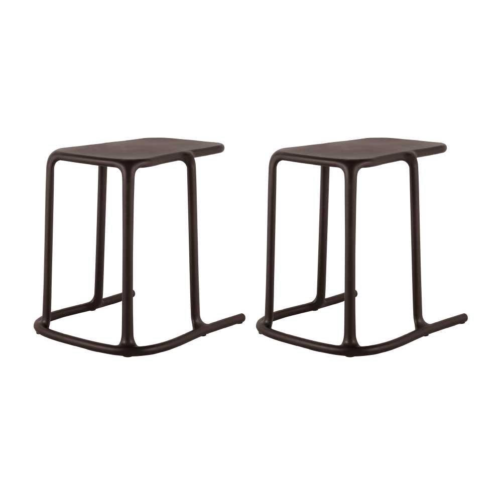Uno C-Shape Side Table - Brown