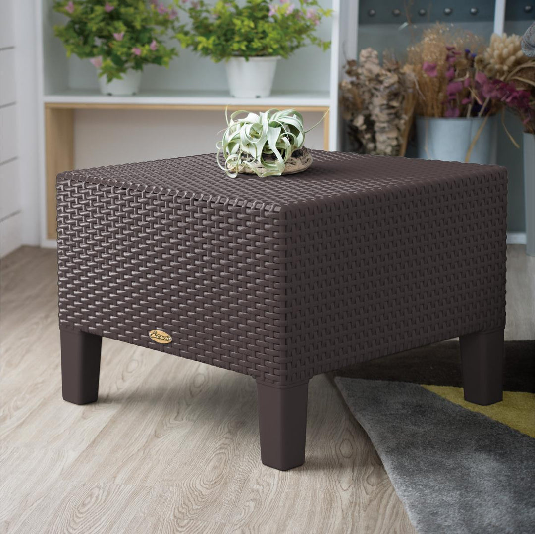 Magnolia Resin Side Table - Brown