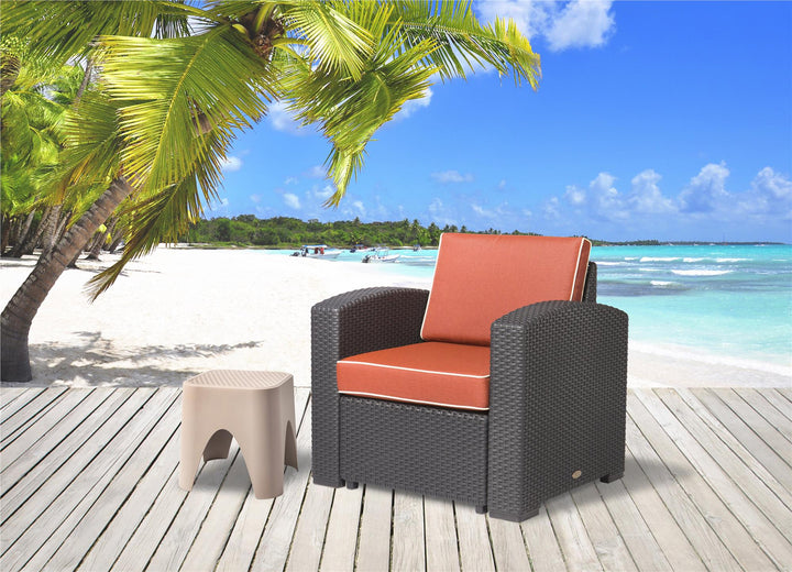Magnolia Resin Club Chair with Cushion - Charcoal Grey Lagoon