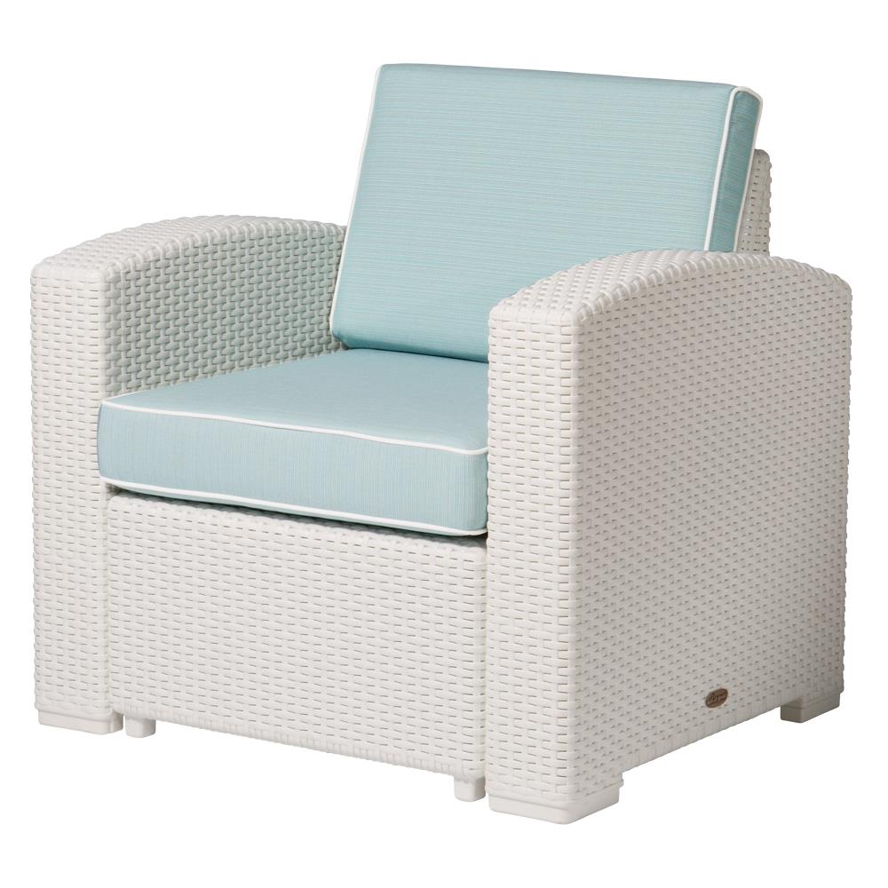 Magnolia Resin Club Chair with Cushion - White