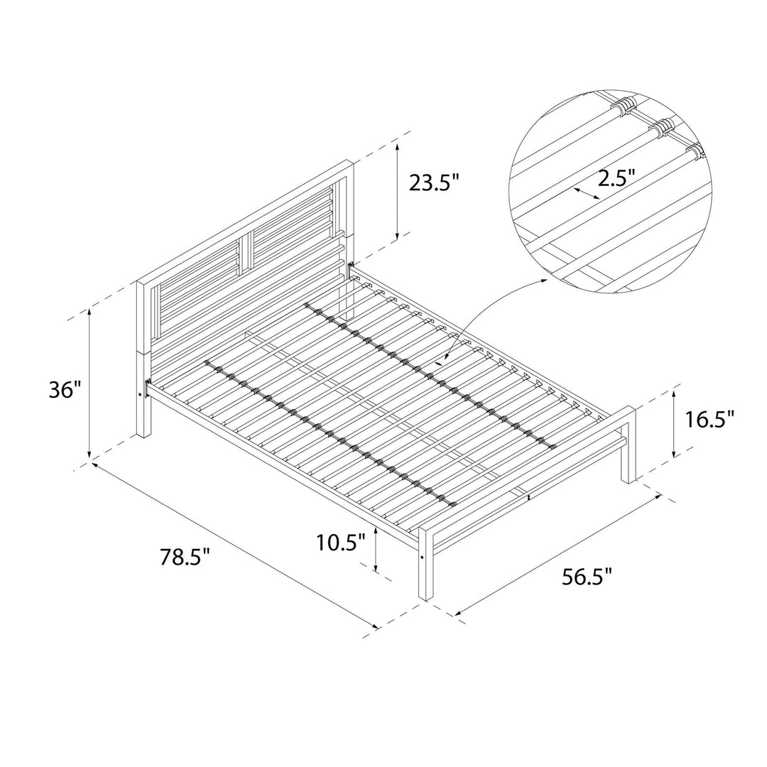 Full Metal Bed - Black - Full