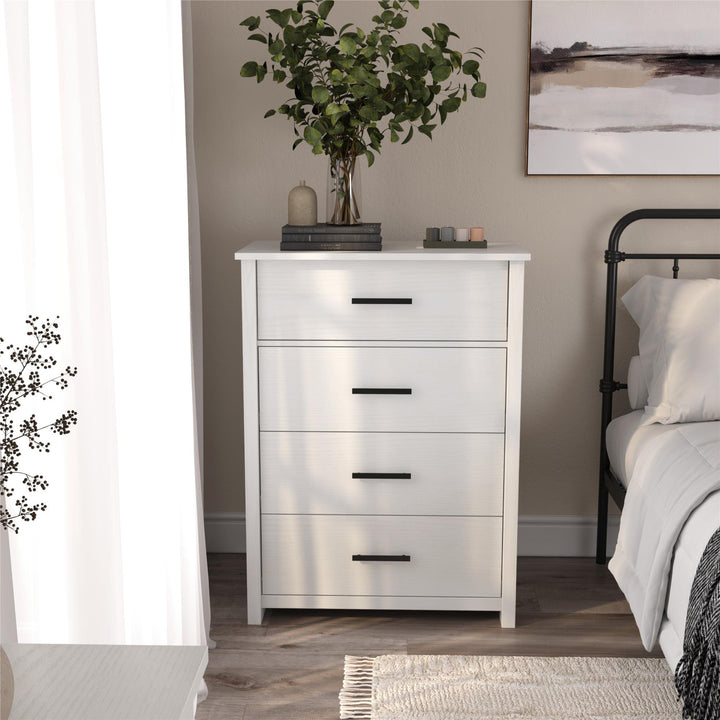 Brookshore Tall 4-Drawer Dresser - White - 4 Drawer