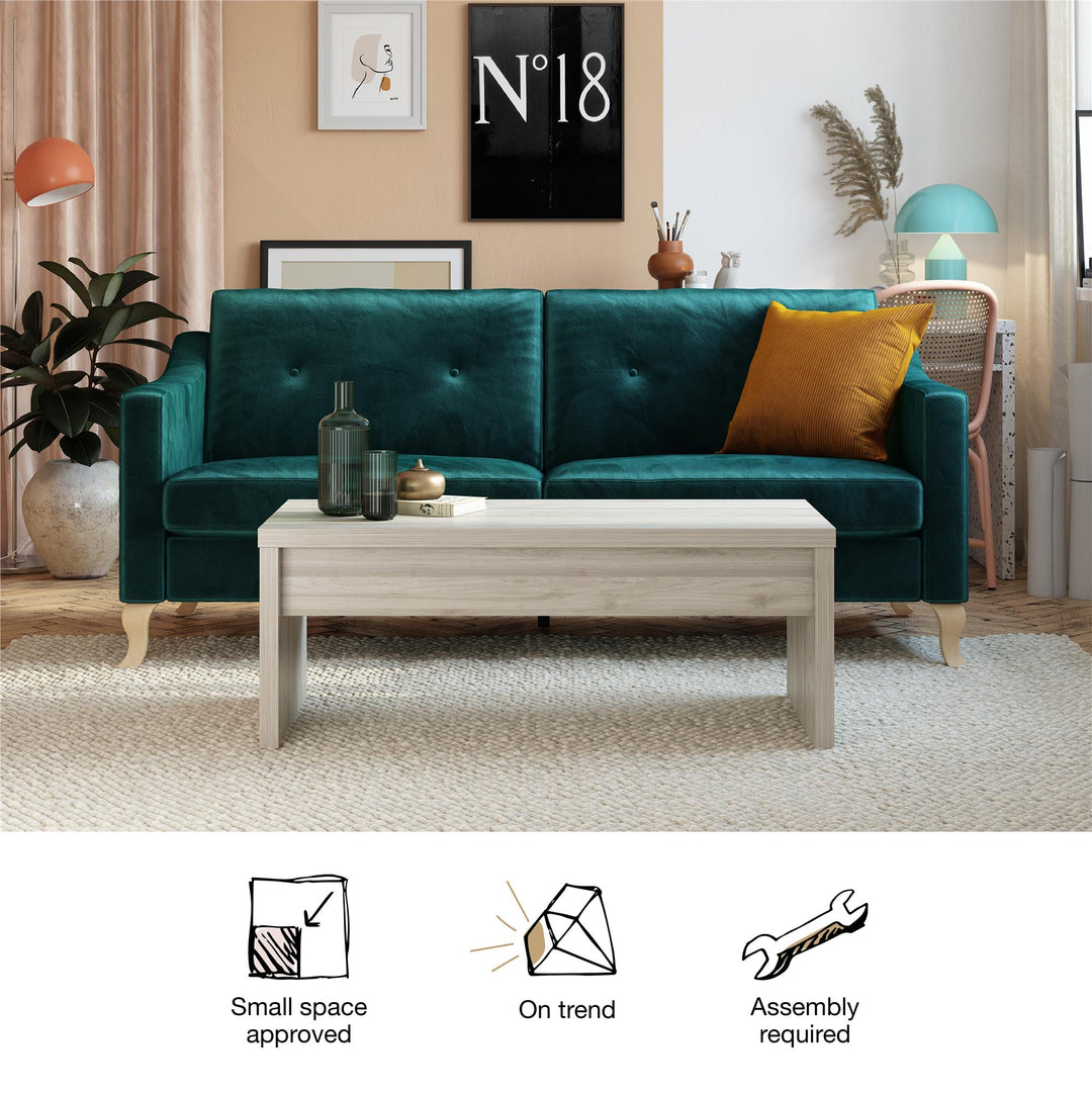 Winston Rectangular Lift Top Coffee Table - Light Walnut