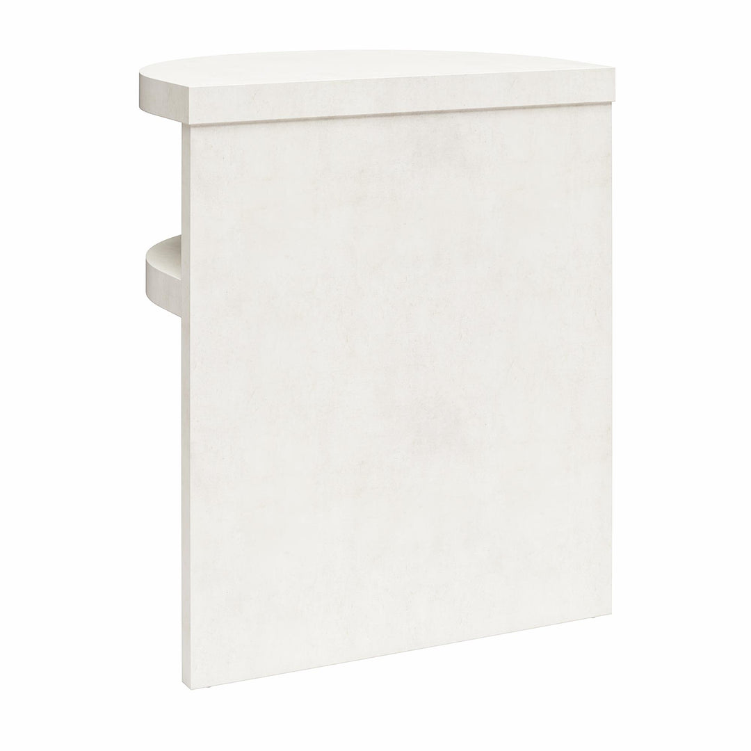 Daytona Modern Semicircle End Tables, Set of 2 - Plaster
