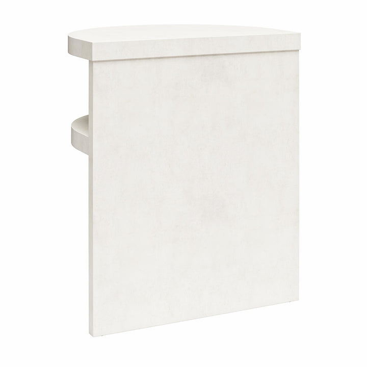 Daytona Modern Semicircle End Tables, Set of 2 - Plaster