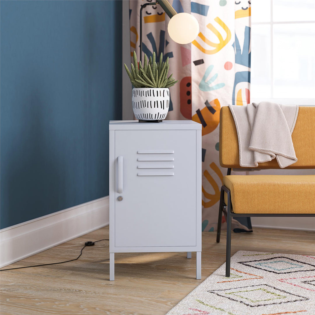 Cache 1 Door Metal Locker End Table - Powder Blue