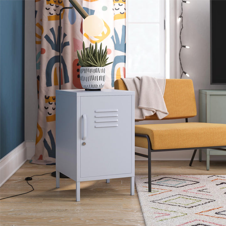 Cache 1 Door Metal Locker End Table - Powder Blue