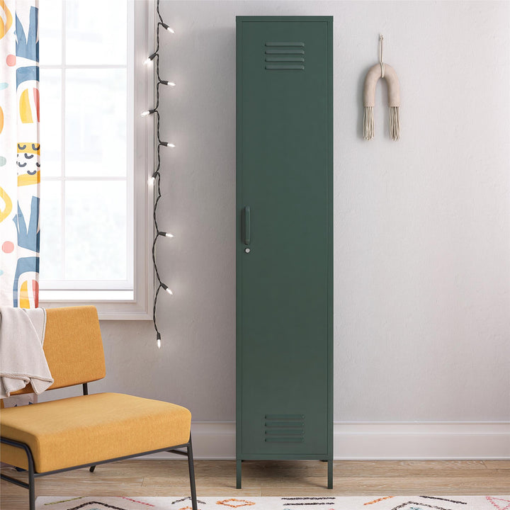 Cache Single Metal Locker Storage Cabinet - Hunter Green