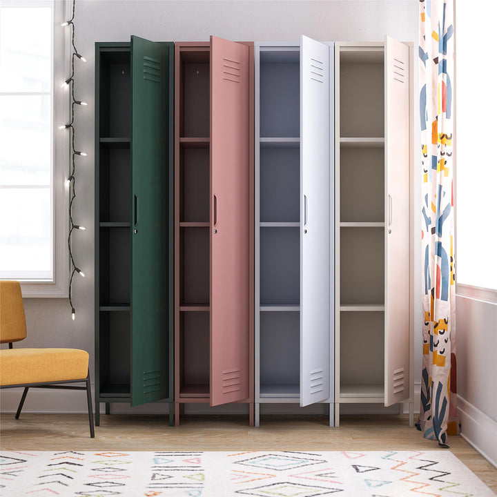 Cache Single Metal Locker Storage Cabinet - Parchment