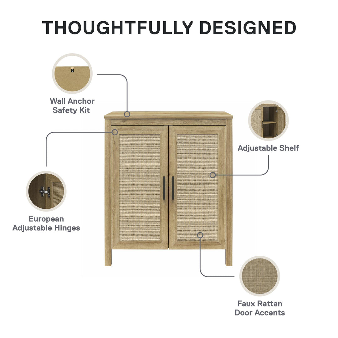 Amberly 2 Door Accent Cabinet - Natural