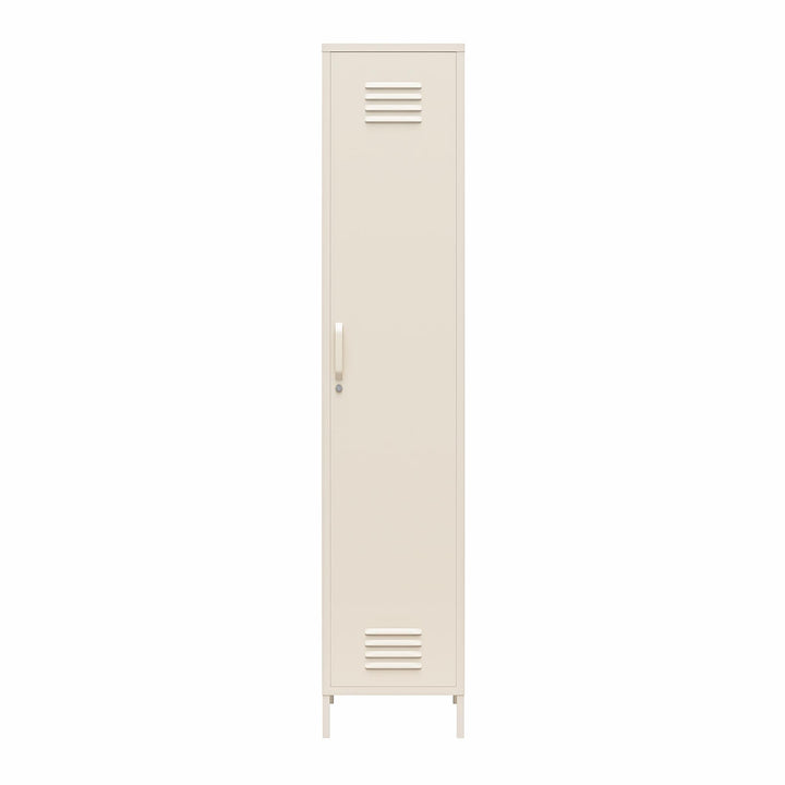 Cache Single Metal Locker Storage Cabinet - Parchment