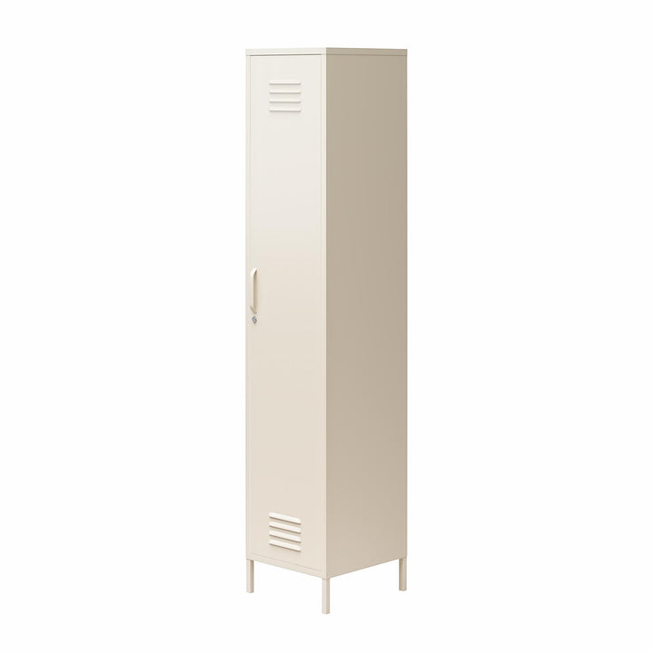 Cache Single Metal Locker Storage Cabinet - Parchment